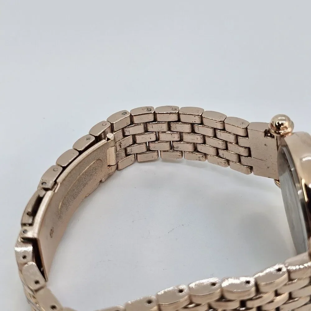Folio Women's Watch 33MM White Dial Gold Bracelet Band ‎ 7